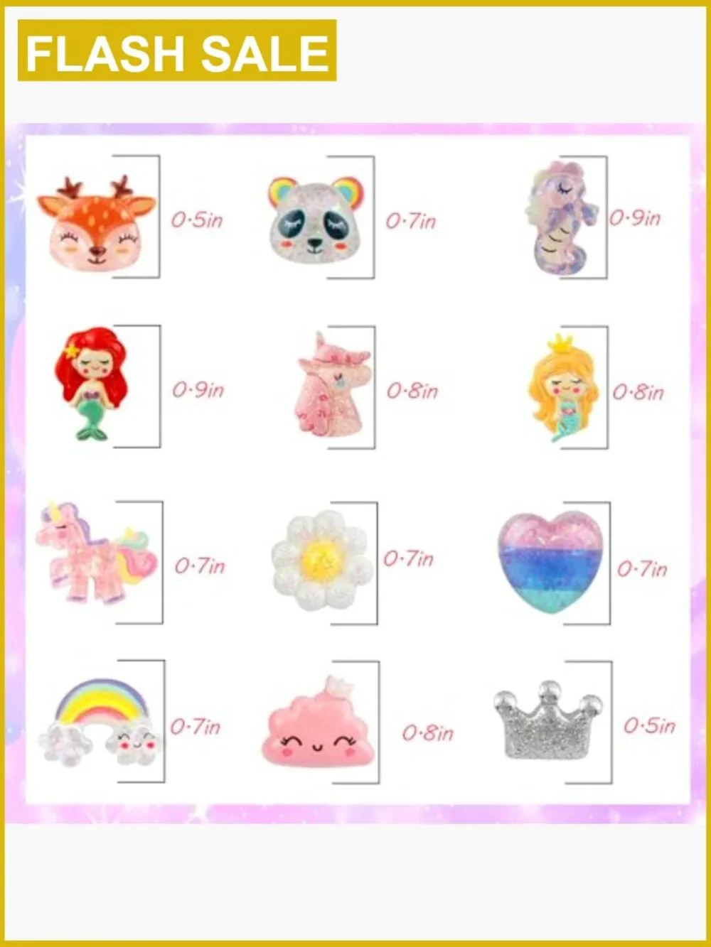 Clip On Earrings for Little Girls Set of 10 Hypoallergenic No Piercing